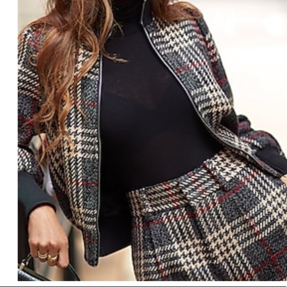 Negin Mirsalehi Plaid Bomber Jacket